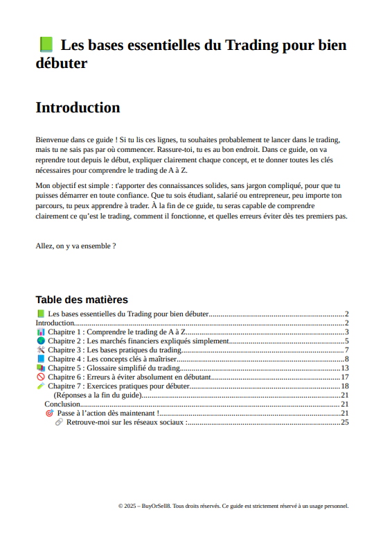 Guide débutant gratuit